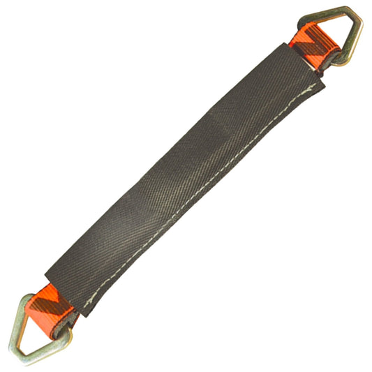 VULCAN Car Tie Down Axle Strap with Wear Pad - 3-Ply Stiff - 2 Inch x 22 Inch - PROSeries - 3,300 Pound Safe Working Load