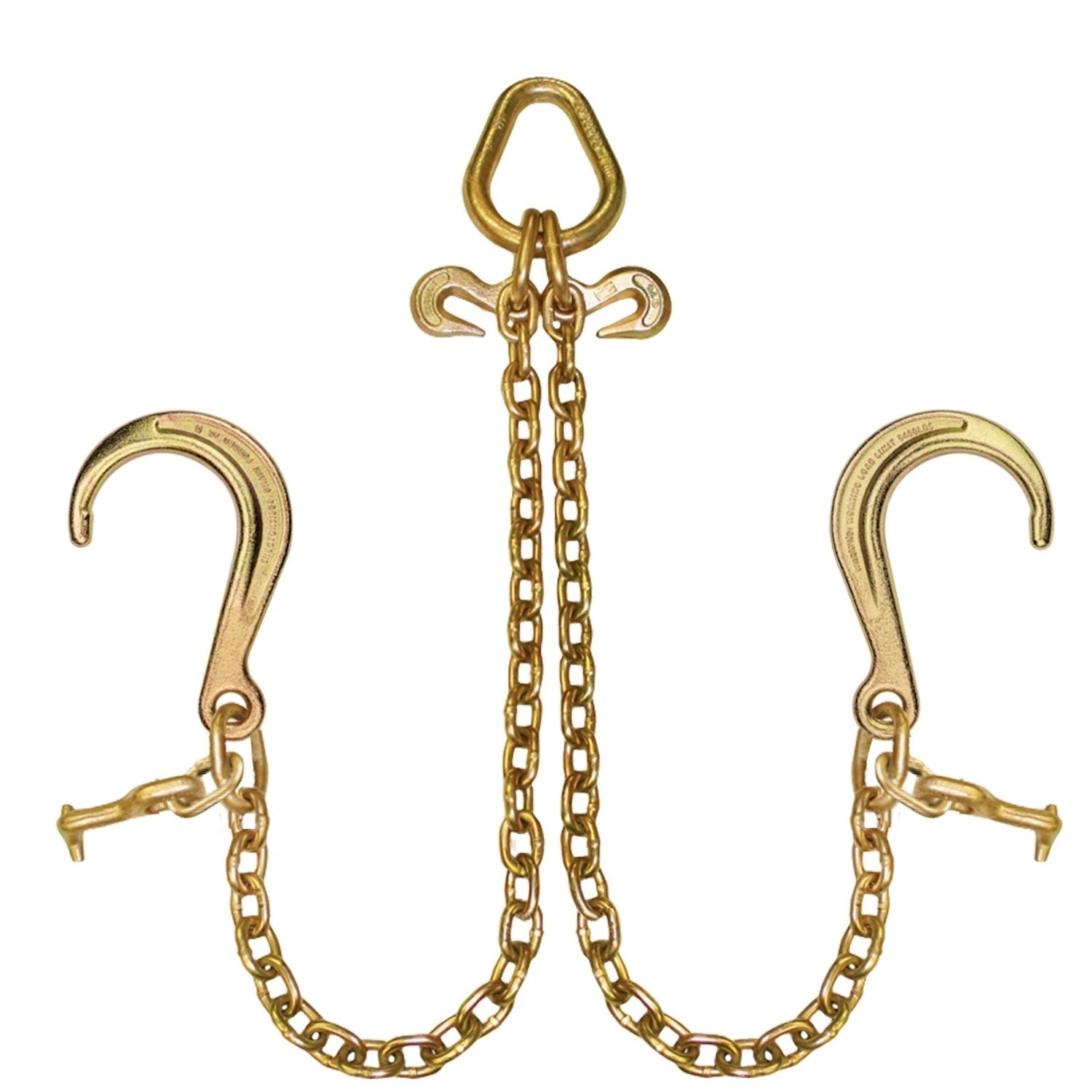 chain with weight and hook weapon VULCAN Towing Chain Bridle - 8 Inch J Hooks - Alloy T Hooks - Grade 70 Chain - 40 Inches