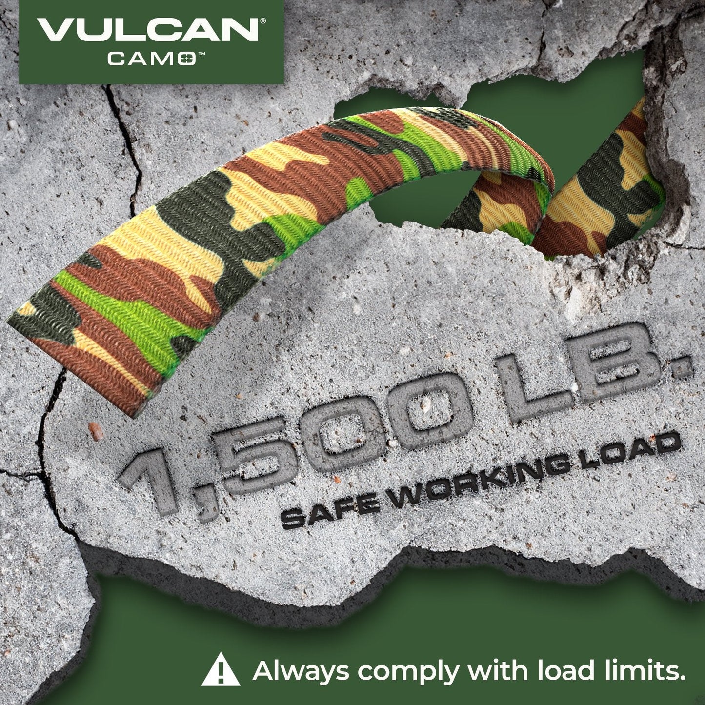 VULCAN Professional Grade Car, ATV, UTV, Off Road E-Track Tie Down Straps With Wheel Chocks – Over-The-Tire Style - 2 Inch x 96 Inch - 2 Pack – Webbing – 1,500 Pound Safe Working Load – Includes Mounting Hardware – Easy To Use