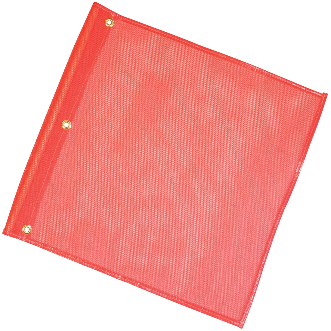 VULCAN Safety Flag with Grommets - Orange - Premium Vinyl Coated Nylon Construction - 18 Inch x 18 Inch