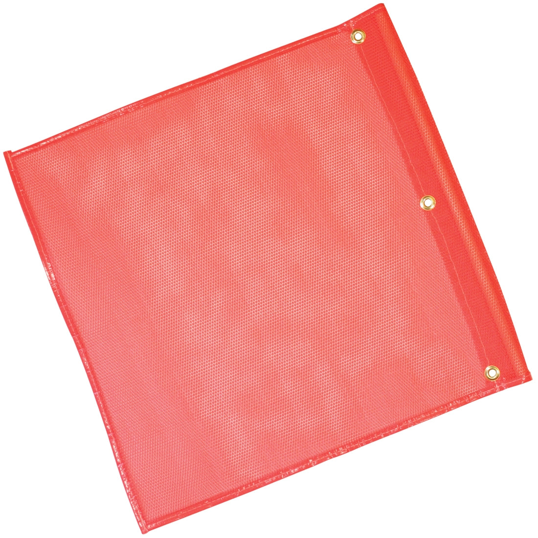VULCAN Safety Flag with Grommets - Orange - Premium Vinyl Coated Nylon Construction - 18 Inch x 18 Inch