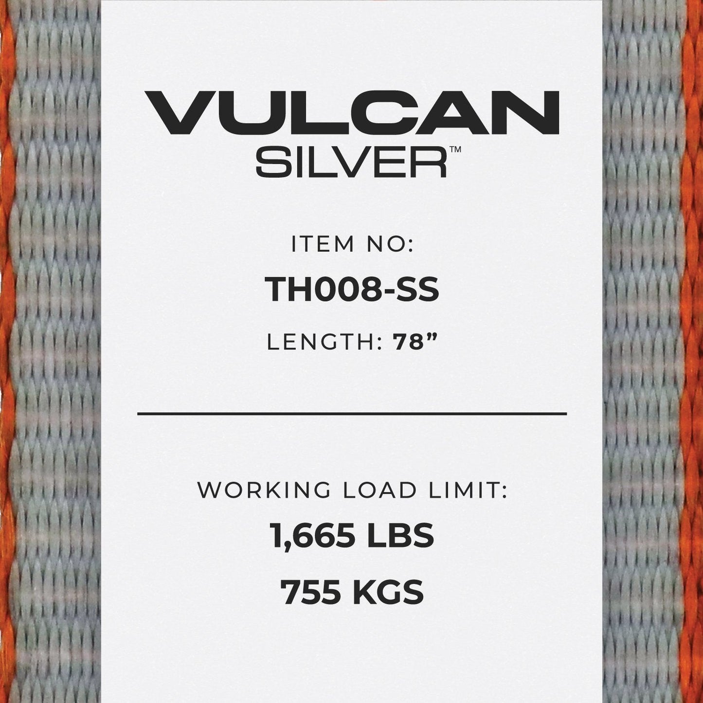 VULCAN Wheel Dolly Tire Strap with S Hooks - Basket Style - 78 Inch - 2 Pack - Silver Series - 1,665 Pound Safe Working Load