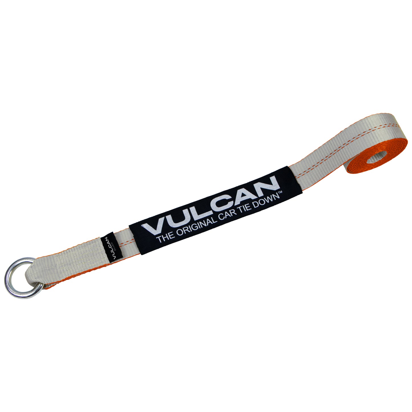 VULCAN Wheel Dolly Tire Harness with Universal O-Ring - Lasso Style - 2 Inch x 96 Inch - 4 Pack - Silver Series - 3,300 Pound Safe Working Load- Straps Only - Ratchets Sold Separately