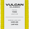 VULCAN 8-Point Roll Back Vehicle Tie Down Kit with Snap Hook on Strap Ends and Chain Tail on Ratchet Ends - Set of 4 - Classic Yellow