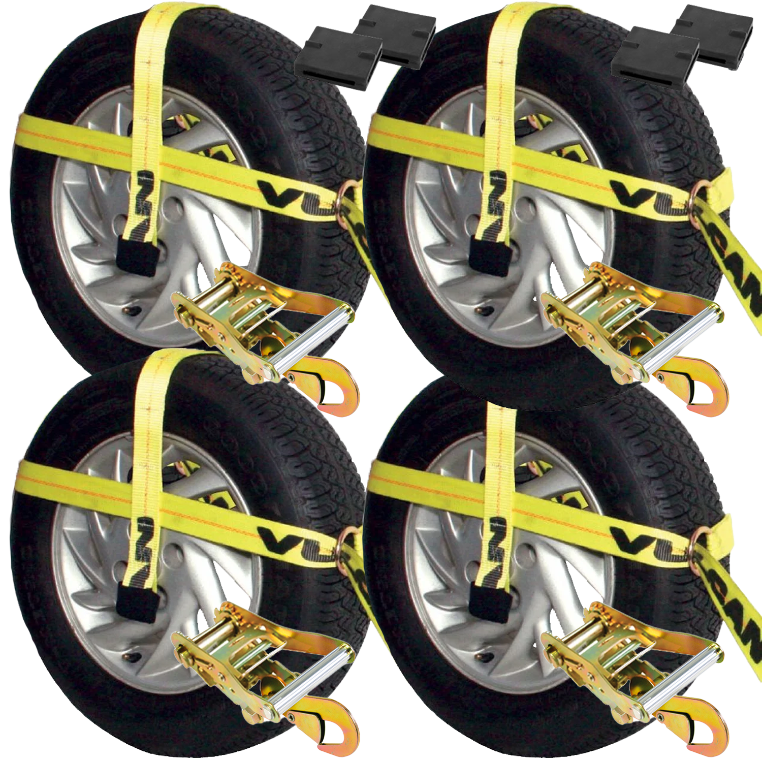 ストラップ RT-82717 Vulcan Classic Adjustable Loop Car Tie Down Kits With Snap Hooks