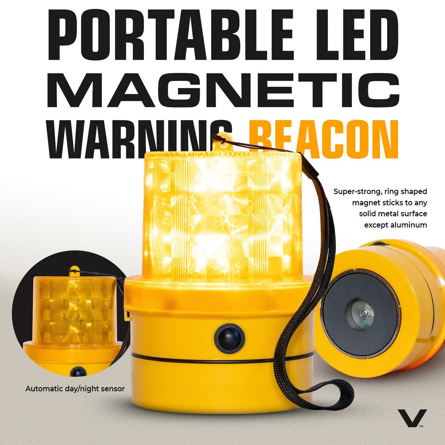 VULCAN Wide Load Kit - Includes (1) 12x72" Oversize Load Sign, (2) 14x72" Reversible Wide Load/Oversize Load Signs, (4) Wire Loop Flags, (4) Flag Magnets, And (2) FREE Amber Beacons