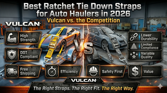 Best Ratchet Tie Down Straps for Auto Haulers in 2026: Vulcan vs. the Competition