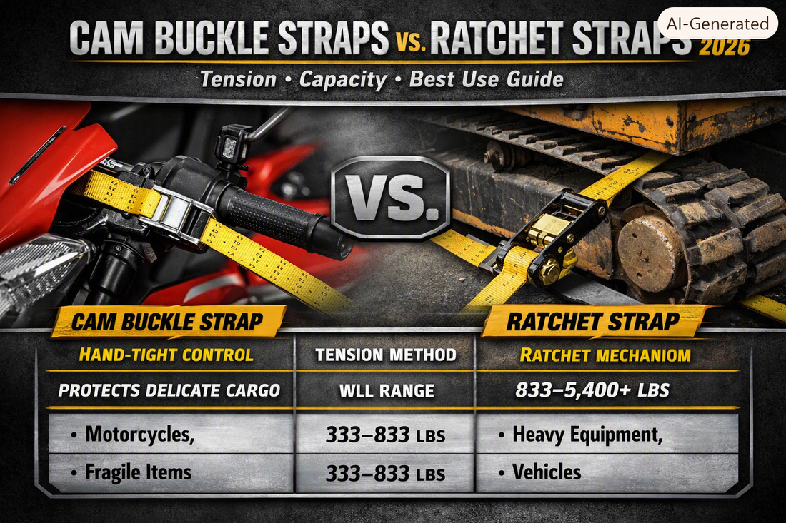Cam Buckle Straps vs. Ratchet Straps: Which Should You Use and When?