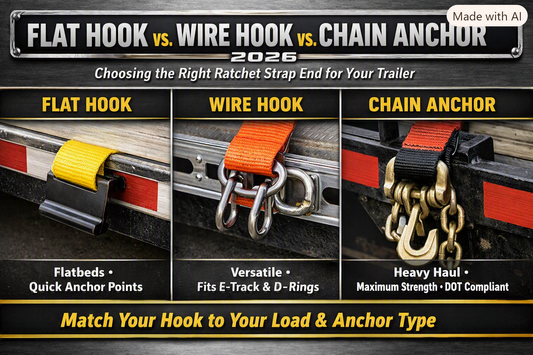 Flat Hook vs. Wire Hook vs. Chain Anchor: Which Ratchet Strap End Fits Your Trailer?