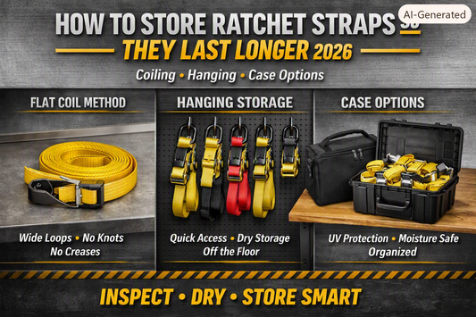 How to Store Ratchet Straps So They Last Longer: Coiling, Hanging, and Case Options