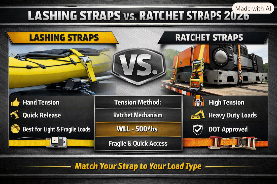 Lashing Straps Explained: When to Choose Them Over Ratchet Straps