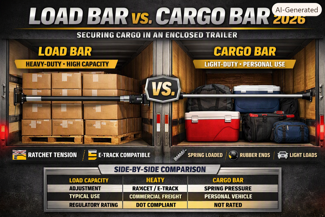 Load Bar vs. Cargo Bar: What Each Does and Which to Use in an Enclosed Trailer