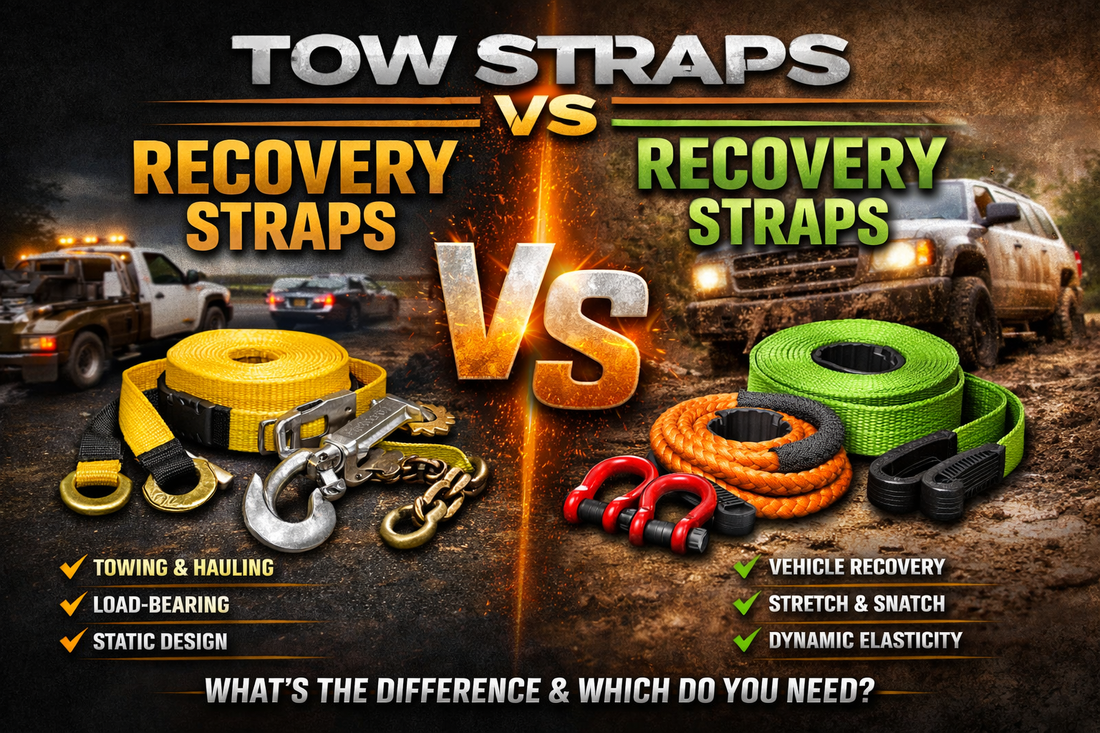 Tow Straps vs. Recovery Straps: What's the Difference and Which Do You Need?