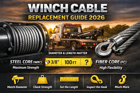 Winch Cable Replacement Guide: Steel Core vs. Fiber Core and What Size You Need