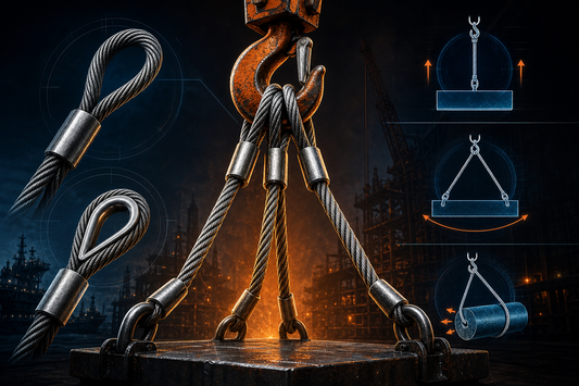 Wire Rope Sling Guide Grades, Eyes, and Load Angles