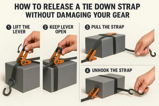 how to release a tie down strap​