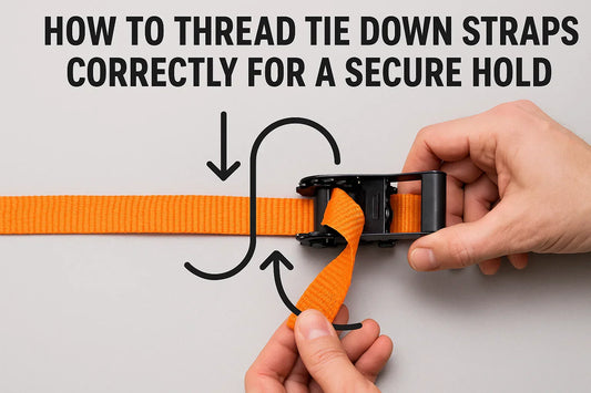 how to thread tie down straps