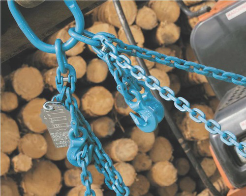 2-Ton Lifting Chain Slings With Hooks - G80 Manganese Steel, Safety Clips, Inspection Certificate
