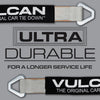 VULCAN Car Tie Down Axle Strap with Wear Pad - 2 Inch x 22 Inch - 4 Pack - Silver Series - 3,300 Pound Safe Working Load