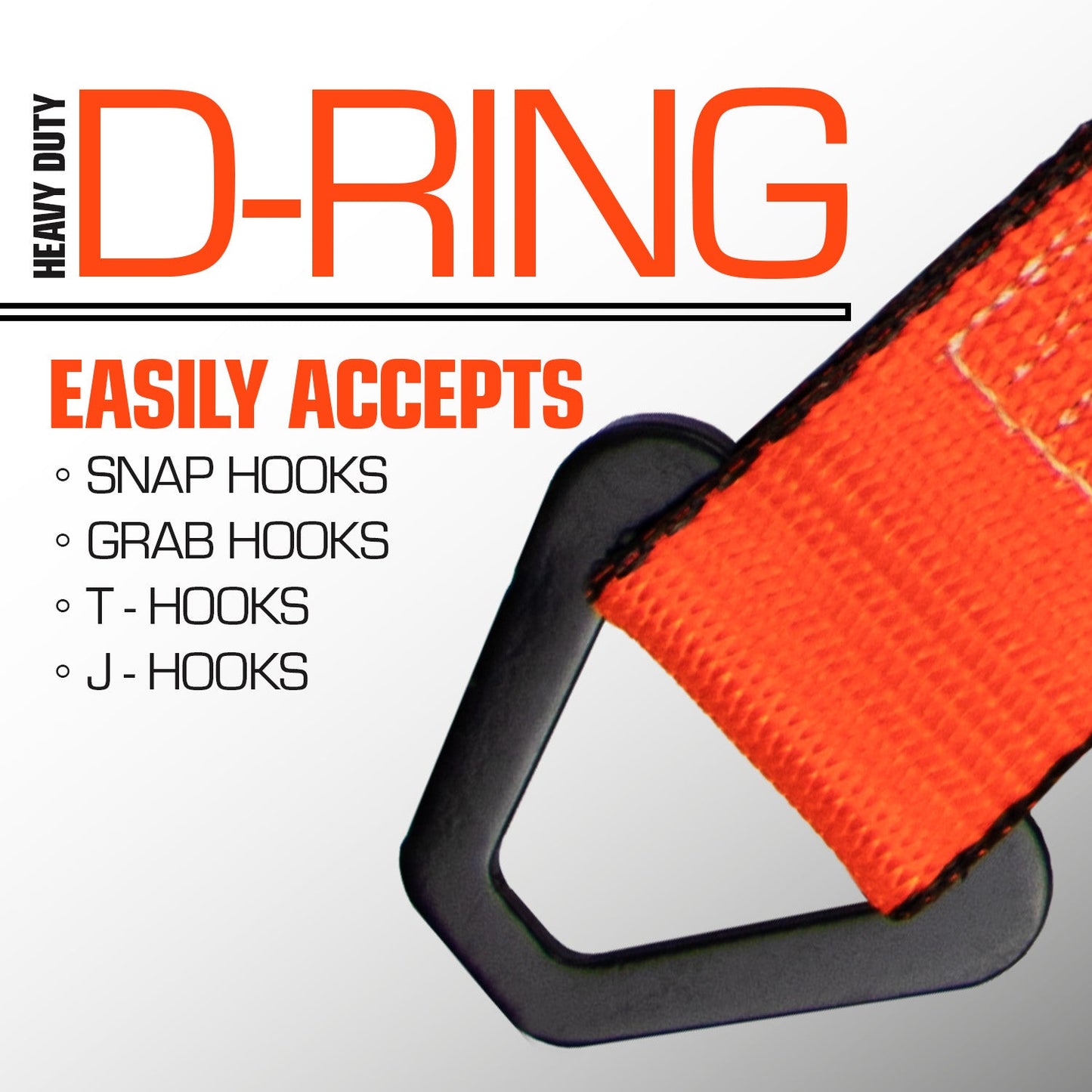 VULCAN Car Tie Down Axle Strap with Wear Pad - 2 Inch x 22 Inch - 4 Pack - PROSeries - 3,300 Pound Safe Working Load