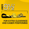 VULCAN Axle Tie Down Combo Strap - Chain Tail Ratchet - 2 x 114 Inch - 4 Pack - Classic Yellow - 3,300 Pound Safe Working Load