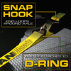 VULCAN Axle Tie Down Combo Strap - Chain Tail Ratchet - 2 x 114 Inch - 4 Pack - Classic Yellow - 3,300 Pound Safe Working Load