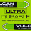 VULCAN Car Tie Down Axle Strap with Wear Pad - 2 Inch x 36 Inch - 4 Pack - High-Viz - 3,300 Pound Safe Working Load