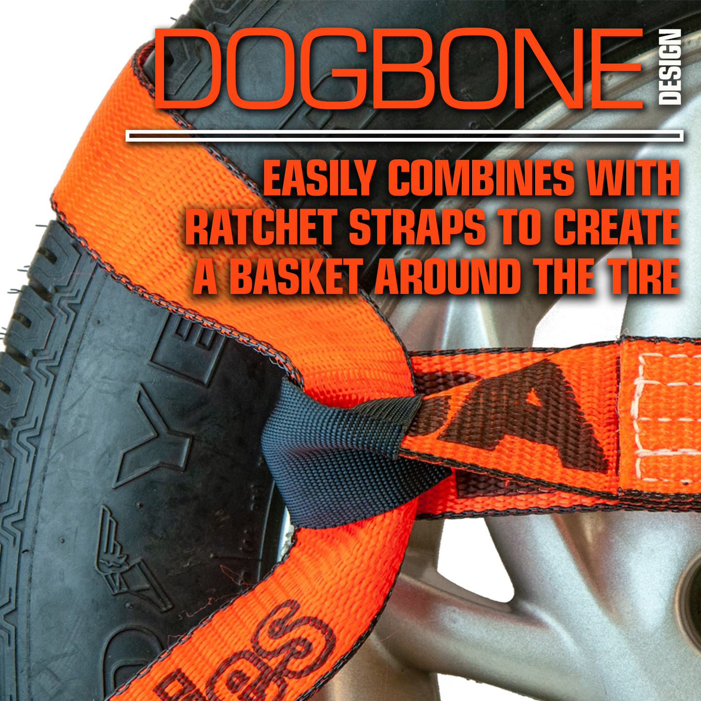 VULCAN Car Tie Down Axle Strap with Wear Pad Eyes - Eye and Eye - 2 Inch x 22 Inch - PROSeries - 4 Pack - 3,300 Pound Safe Working Load