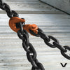 VULCAN Binder/Safety Chain with Clevis Grab Hooks - Grade 80 - 3/8 Inch x 10 Foot - 7,100 Pound Safe Working Load
