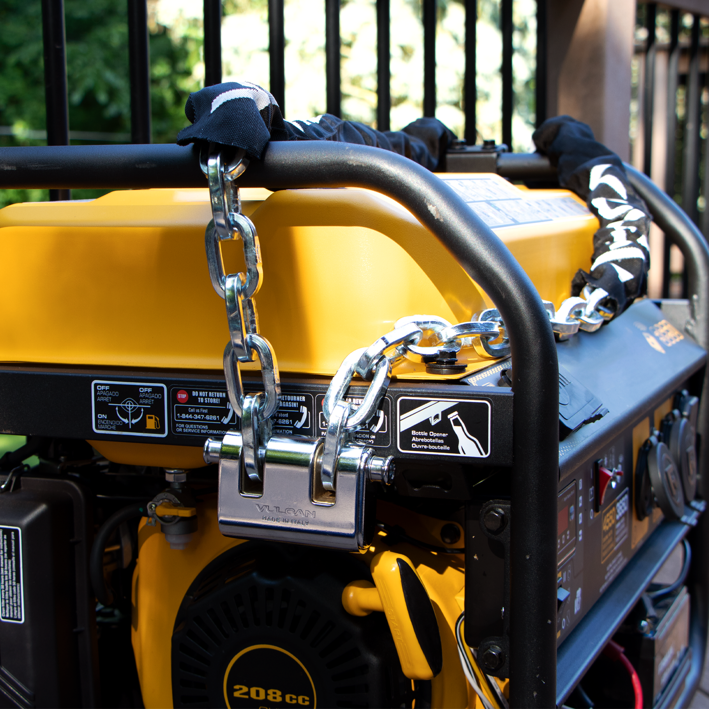 VULCAN Security Chain - Premium Case-Hardened - 3/8 Inch x 3 Foot (+/-2 Inches) - Chain Cannot Be Cut with Bolt Cutters or Hand Tools