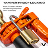 VULCAN Folding Handle Load Binder (Two Pack) with Grab Hook/Slip Hook - Ratchet Style - 6,600 Pound Safe Working Load (Works with 5/16 Inch or 3/8 Inch Grade 70 and Grade 80 Chain) - 2 Pack