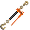 VULCAN Folding Handle Load Binder (Individual) with Grab Hook/Slip Hook - Ratchet Style - 6,600 Pound Safe Working Load (Works with 5/16 Inch or 3/8 Inch Grade 70 and Grade 80 Chain)