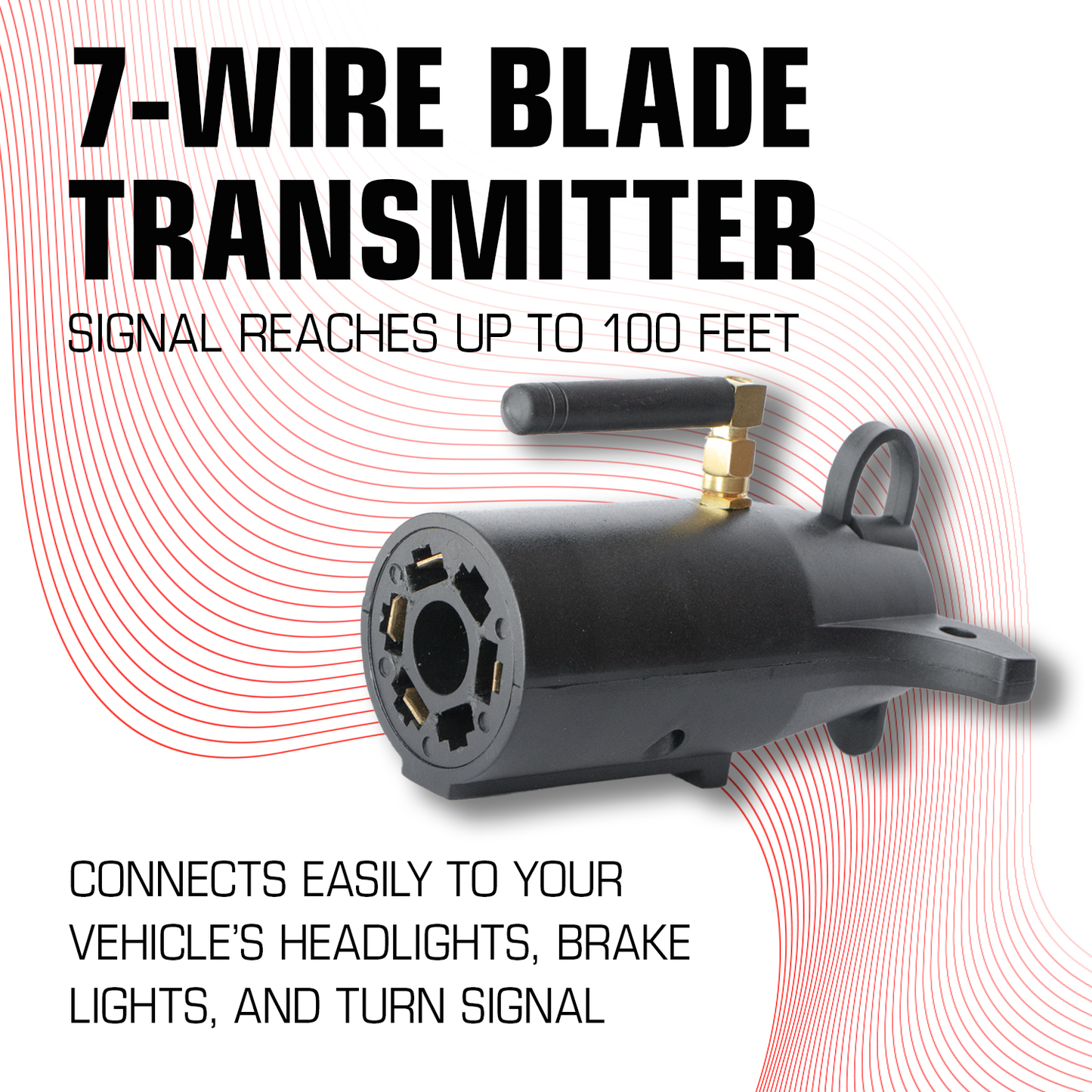 VULCAN Wireless LED Towing and Trailer Light Kit For Trucks, Trailers, RVs, SUVs, and Boats