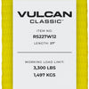 VULCAN Ratchet Strap with Wire Hooks – 2 Inch x 27 Foot – 2 Pack – Classic Yellow – 3,300 lb Safe Working Load
