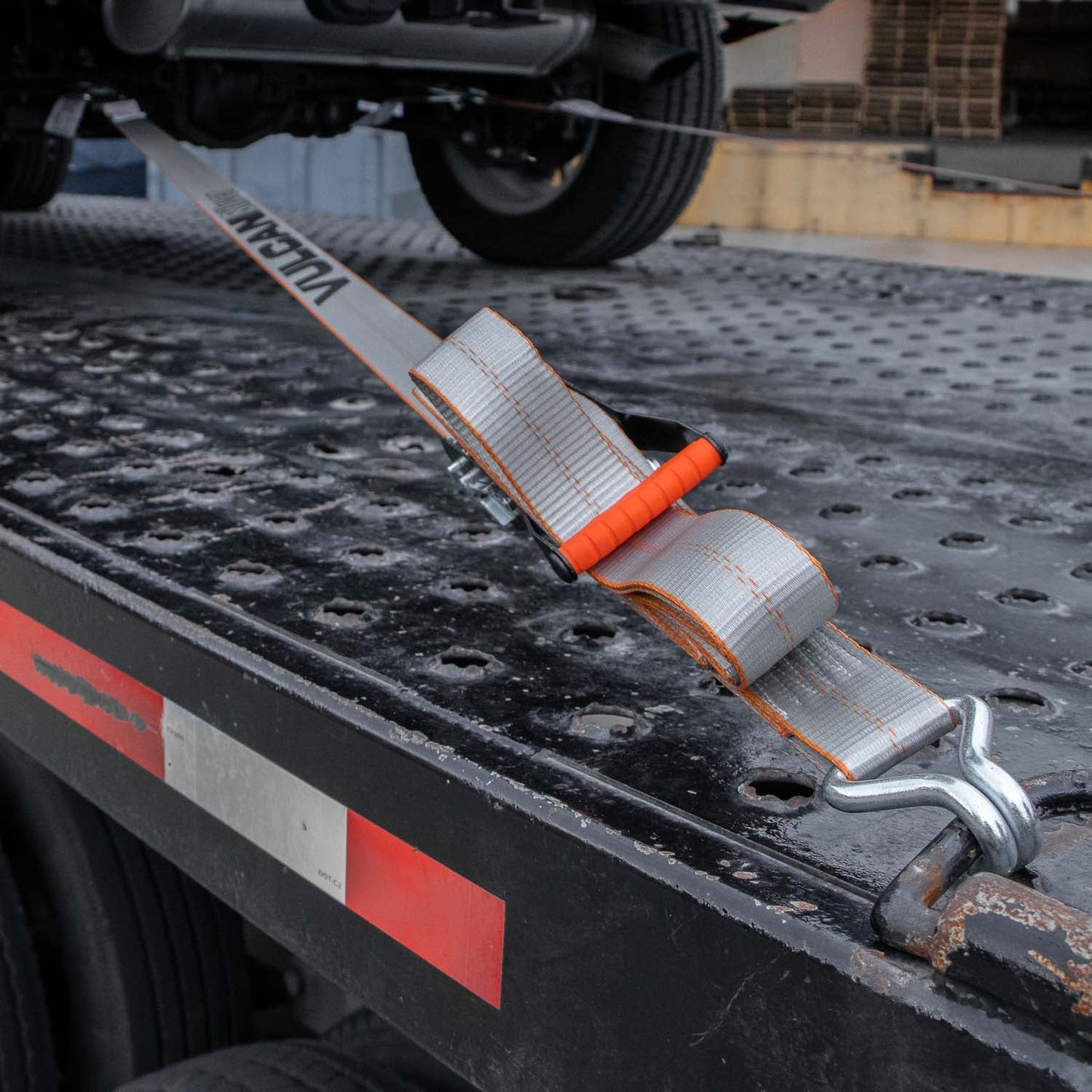 VULCAN Wire Hook Ratchet Strap and Stake Pocket D Ring Kit - 2 Inch x 15 Foot - Silver Series