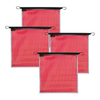 VULCAN Safety Flags With Border - Bright Red - Mesh - Stretch Cord - 18 Inch x 18 Inch - 4 Pack