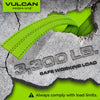 VULCAN Car Tie Down Axle Strap with Wear Pad - 2 Inch x 36 Inch - 4 Pack - High-Viz - 3,300 Pound Safe Working Load