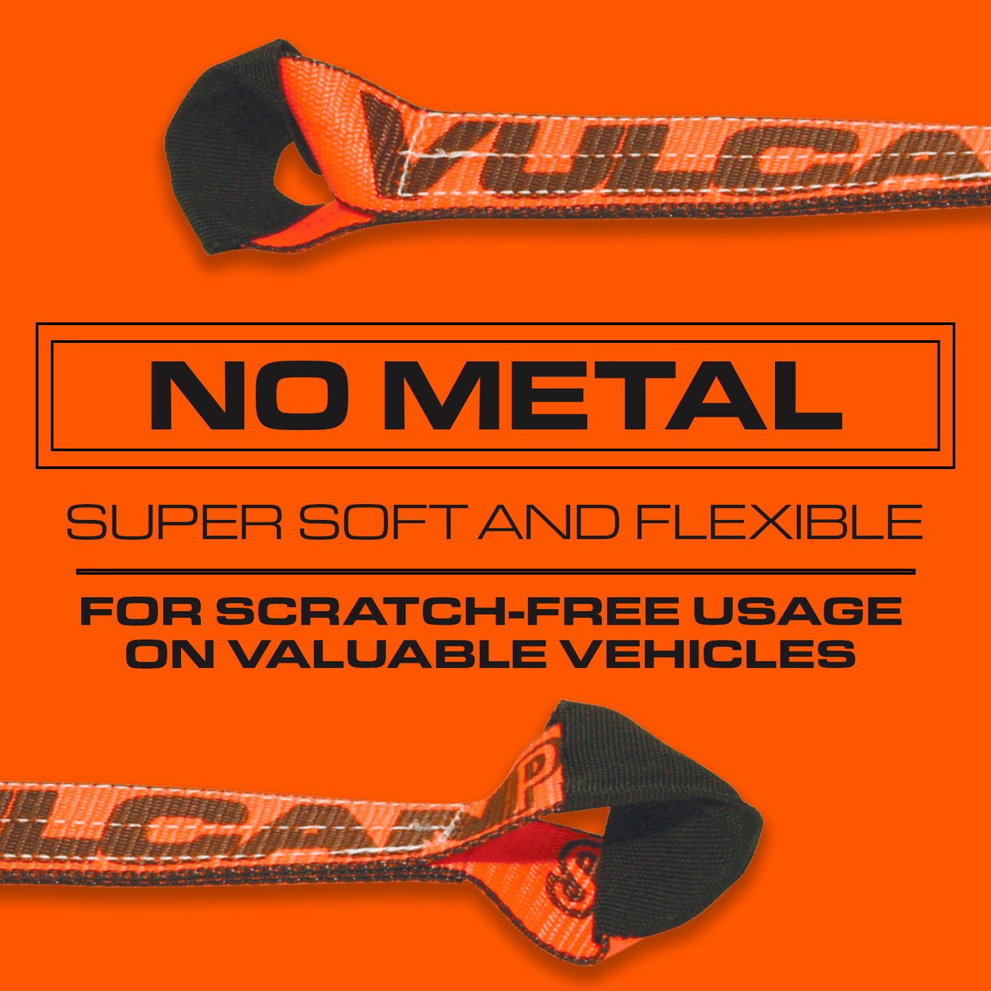 VULCAN Car Tie Down Axle Strap with Wear Pad Eyes - Eye and Eye - 2 Inch x 22 Inch - PROSeries - 4 Pack - 3,300 Pound Safe Working Load