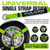 VULCAN Snap Hook Vehicle Tie Down Kits with Heavy Duty Stake Pocket D Rings - Lasso Style - High-Viz