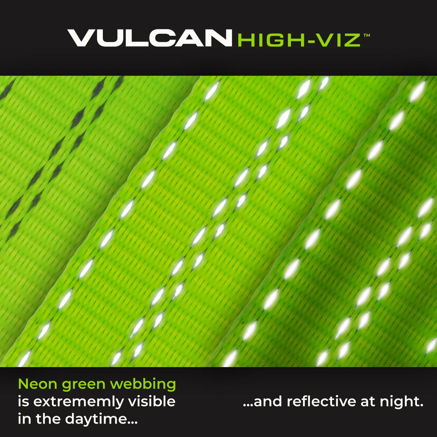 VULCAN Snap Hook Vehicle Tie Down Kits with Heavy Duty Stake Pocket D Rings - Lasso Style - High-Viz