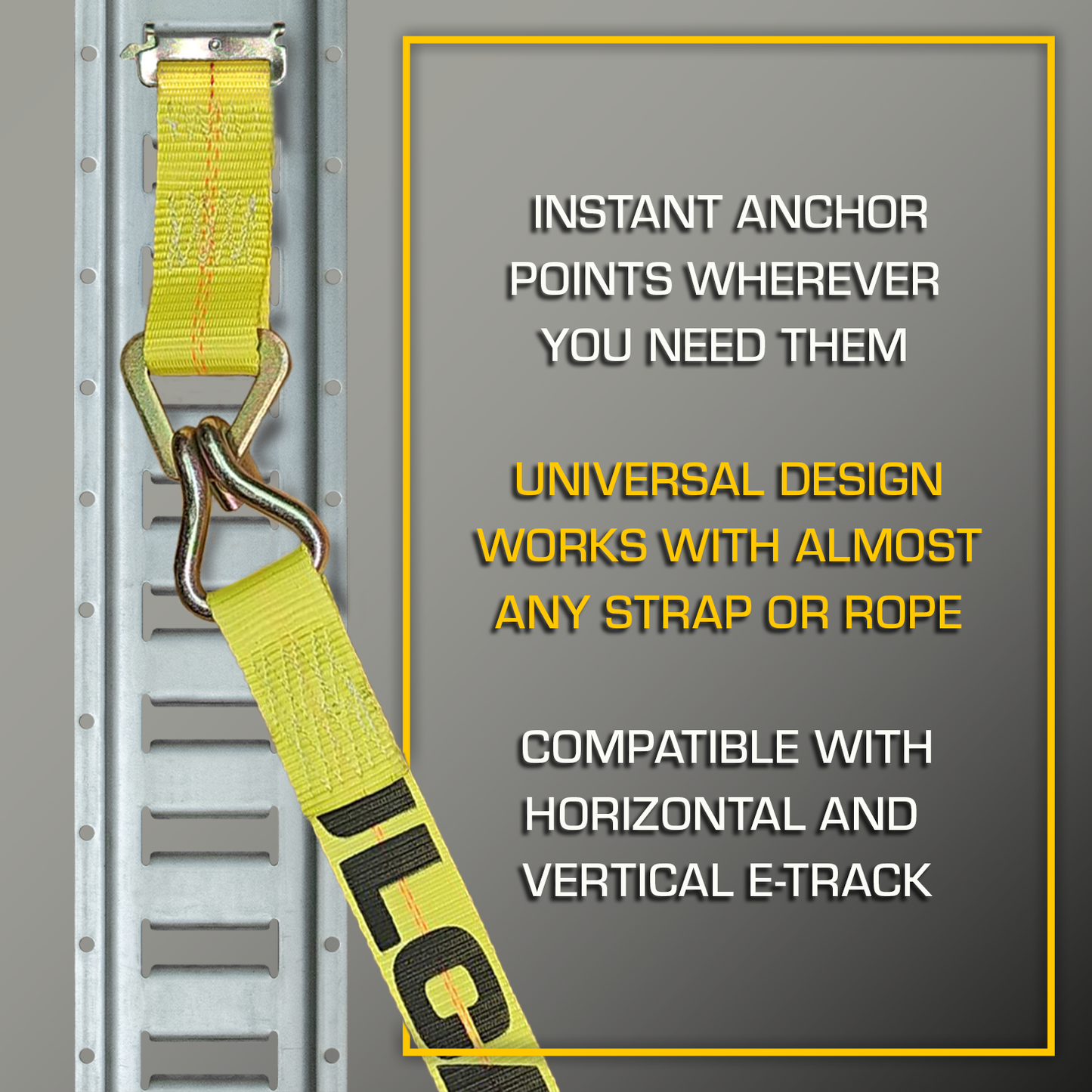 VULCAN E-Track Fitting with D-Ring - Rope Tie - 10 Pack