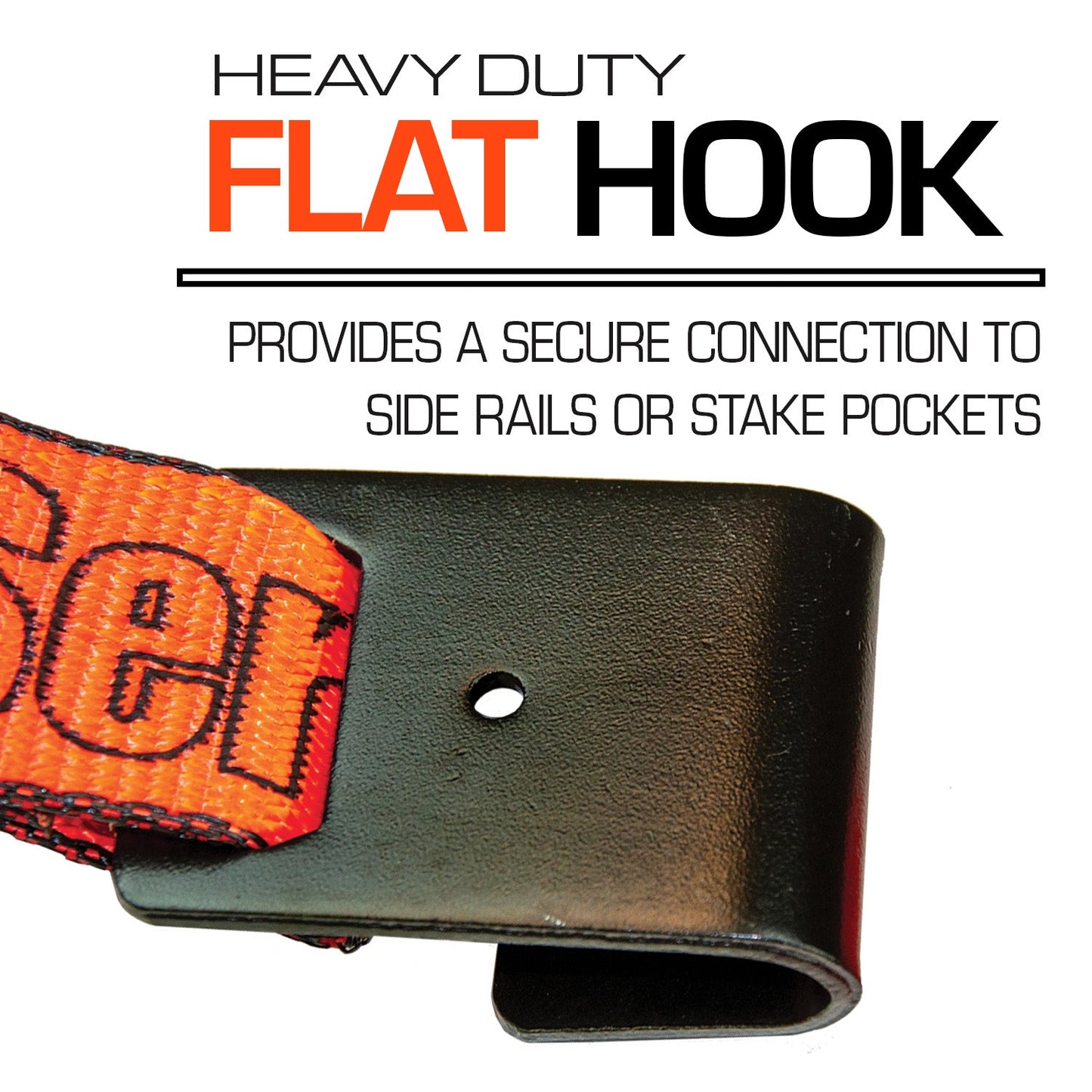 VULCAN Winch Strap with Flat Hook - 2 Inch x 30 Foot - 4 Pack - PROSeries - 3,300 Pound Safe Working Load