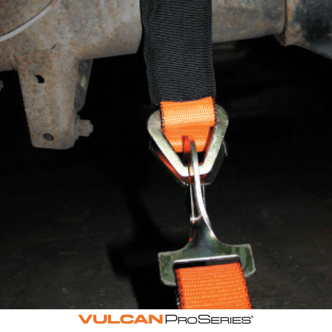 VULCAN Car Tie Down Axle Strap with Wear Pad - 3-Ply Stiff - 3,300 Pound Safe Working Load