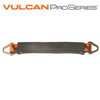 VULCAN Car Tie Down Axle Strap with Wear Pad - 3-Ply Stiff - 2 Inch x 22 Inch - 3,300 Pound Safe Working Load