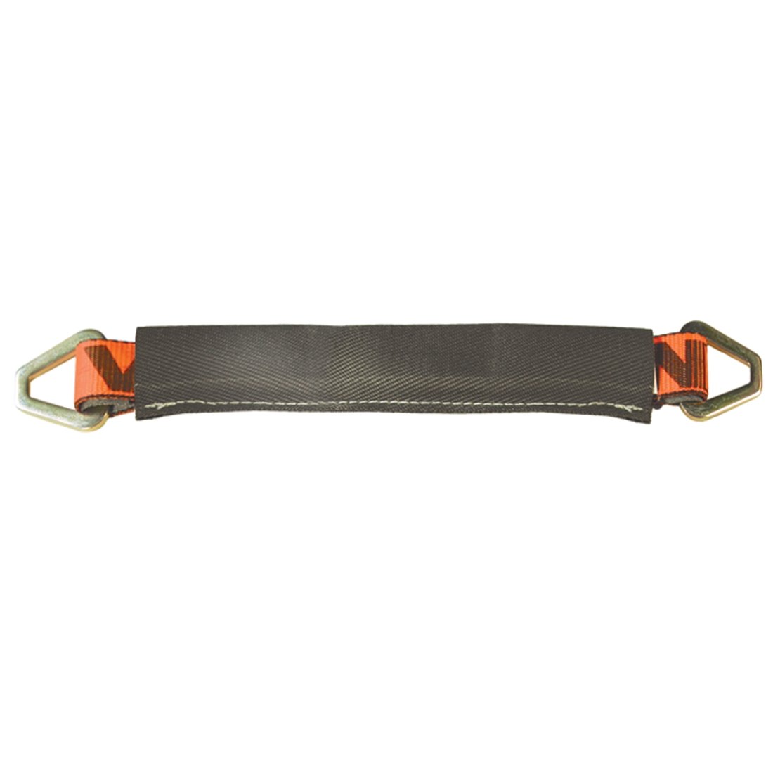 VULCAN Car Tie Down Axle Strap with Wear Pad - 3-Ply Stiff - 3,300 Pound Safe Working Load