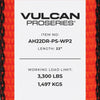 VULCAN Car Tie Down Axle Strap with Wear Pad - 3-Ply Stiff - 2 Inch x 22 Inch -  PROSeries - 3,300 Pound Safe Working Load