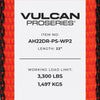 VULCAN Car Tie Down Axle Strap with Wear Pad - 3-Ply Stiff - 3,300 Pound Safe Working Load