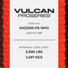 VULCAN Car Tie Down Axle Strap with Wear Pad - 3-Ply Stiff - 2 Inch x 22 Inch - 3,300 Pound Safe Working Load
