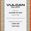 VULCAN Car Tie Down Axle Strap with Wear Pad - 3-Ply Stiff - 2 Inch x 22 Inch - Silver Series - 3,300 Pound Safe Working Load