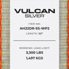 VULCAN Car Tie Down Axle Strap with Wear Pad - 3-Ply Stiff - 2 Inch x 22 Inch - Silver Series - 3,300 Pound Safe Working Load
